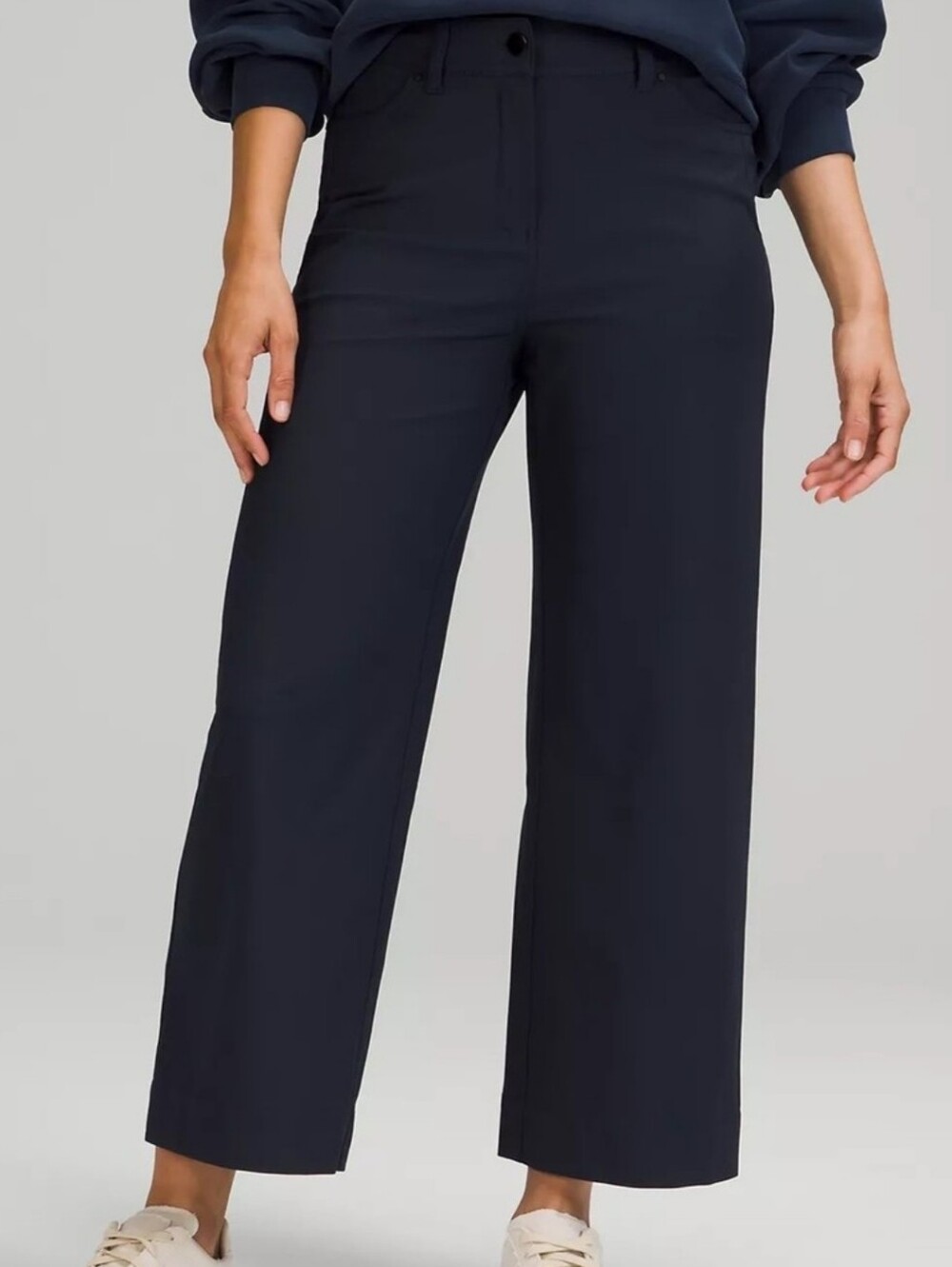 Lululemon Women's Size 31 City Sleek 5 Pocket Pans Black Wide Leg High Rise